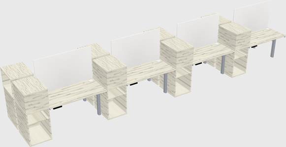 Shared electric desk + cabinet