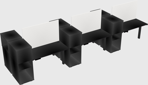 Shared electric desk + cabinet