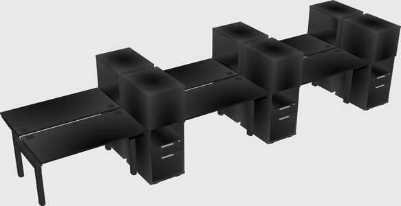 Shared electric desk + cabinet