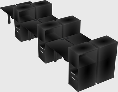 Shared electric desk + cabinet