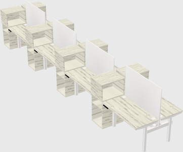 Shared electric desk + cabinet