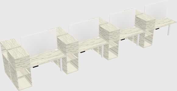 Shared electric desk + cabinet