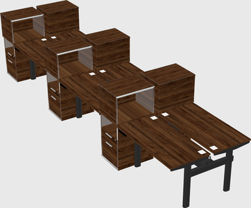 Shared electric desk + cabinet
