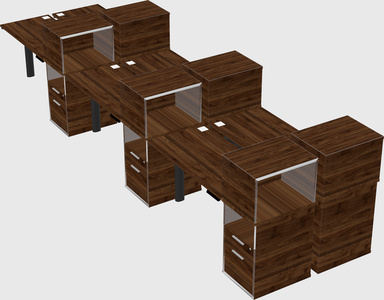 Shared electric desk + cabinet