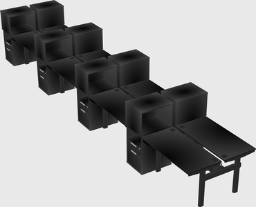Shared electric desk + cabinet