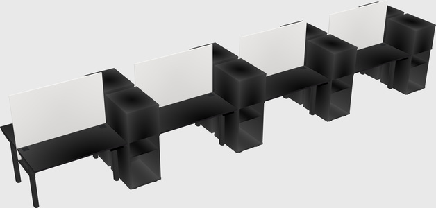 Shared electric desk + cabinet