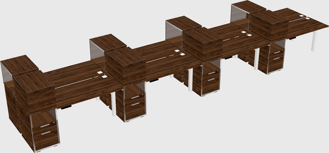 Shared electric desk + cabinet