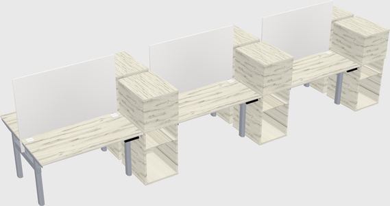 Shared electric desk + cabinet