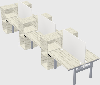 Shared electric desk + cabinet