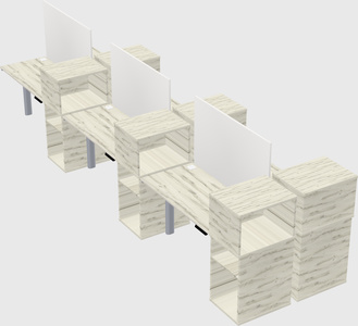 Shared electric desk + cabinet