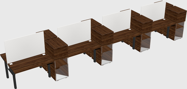 Shared electric desk + cabinet