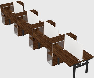 Shared electric desk + cabinet