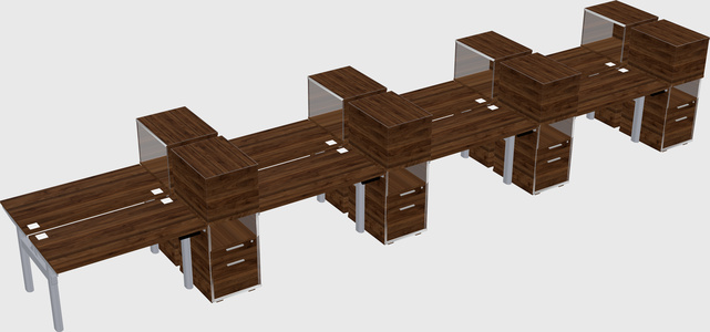 Shared electric desk + cabinet