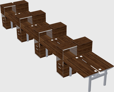 Shared electric desk + cabinet