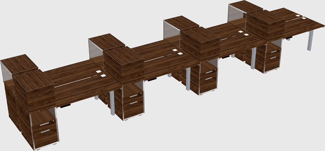 Shared electric desk + cabinet