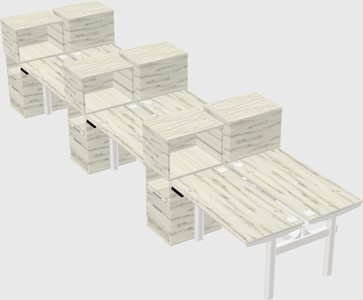 Shared electric desk + cabinet