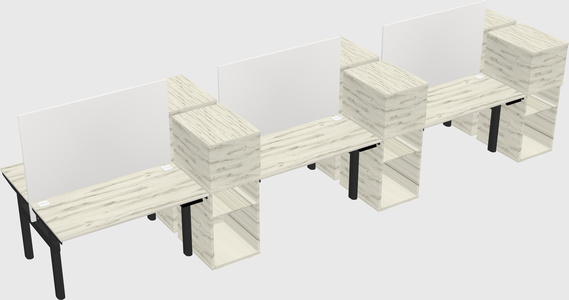 Shared electric desk + cabinet