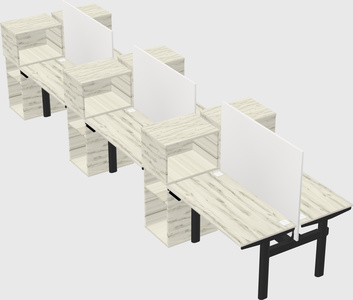 Shared electric desk + cabinet