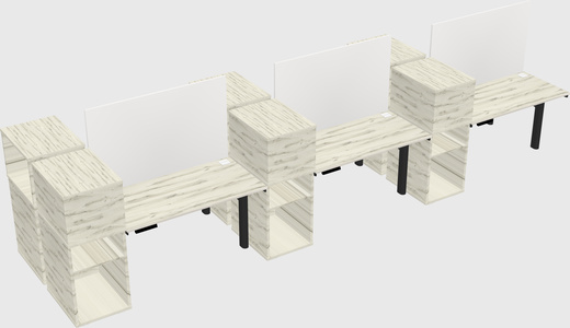 Shared electric desk + cabinet