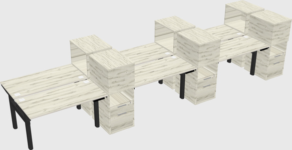 Shared electric desk + cabinet