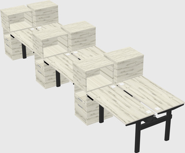 Shared electric desk + cabinet
