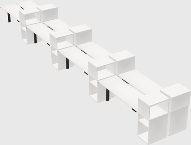 Shared electric desk + cabinet
