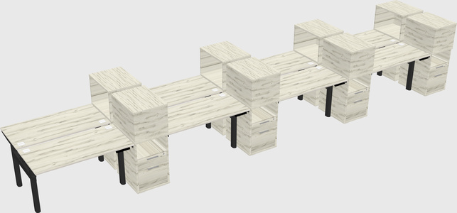 Shared electric desk + cabinet