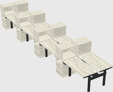 Shared electric desk + cabinet