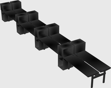 Shared electric desk + cabinet