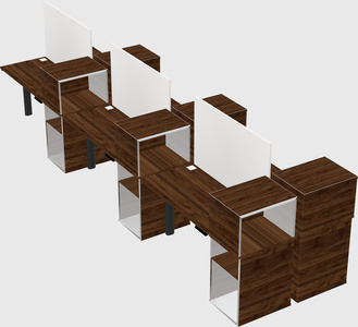 Shared electric desk + cabinet