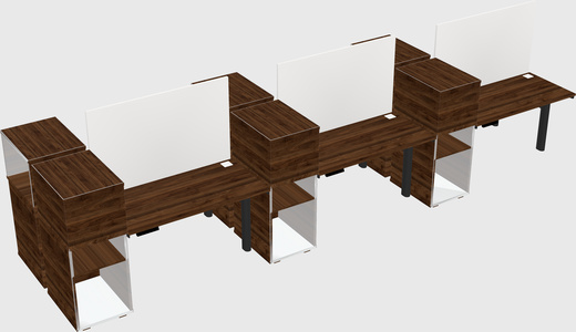 Shared electric desk + cabinet