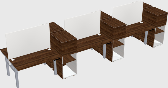 Shared electric desk + cabinet