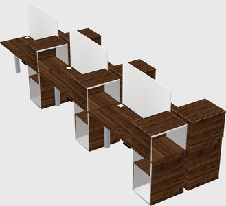 Shared electric desk + cabinet