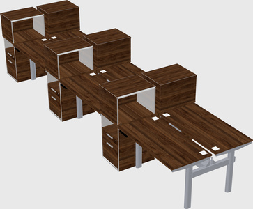 Shared electric desk + cabinet