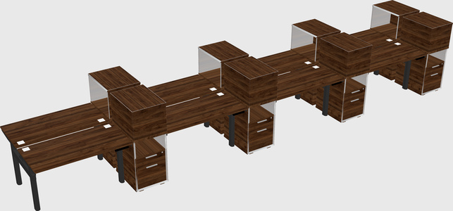 Shared electric desk + cabinet