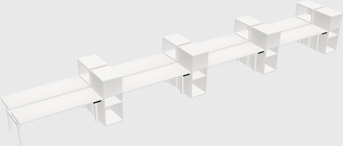 Shared electric desk + cabinet