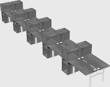Shared electric desk + cabinet