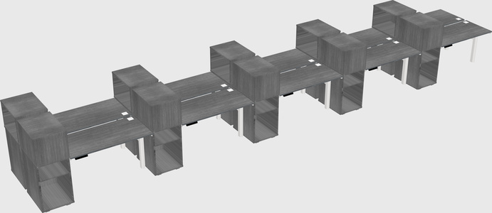 Shared electric desk + cabinet