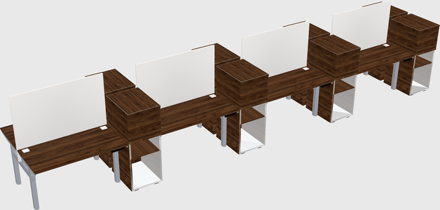 Shared electric desk + cabinet