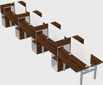 Shared electric desk + cabinet