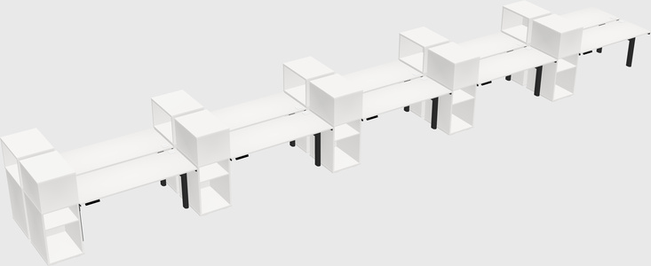 Shared electric desk + cabinet