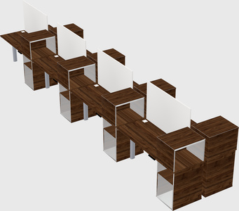 Shared electric desk + cabinet