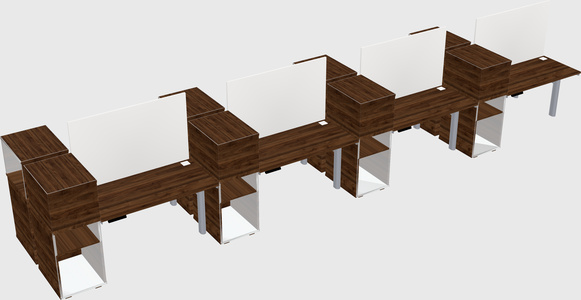 Shared electric desk + cabinet