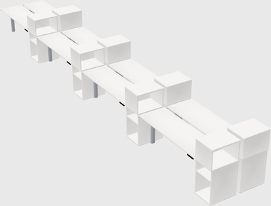 Shared electric desk + cabinet
