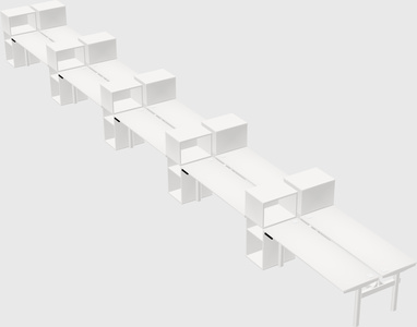 Shared electric desk + cabinet