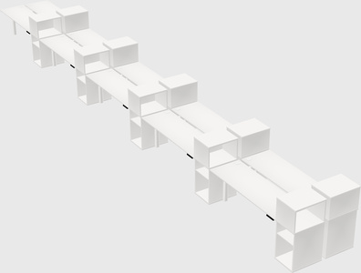 Shared electric desk + cabinet