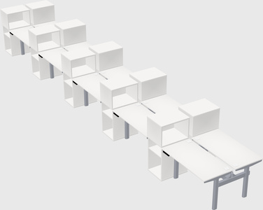 Shared electric desk + cabinet