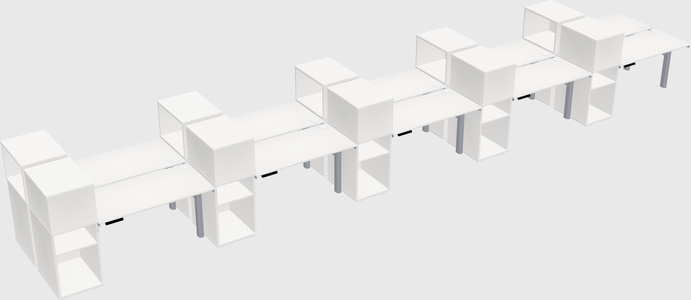 Shared electric desk + cabinet