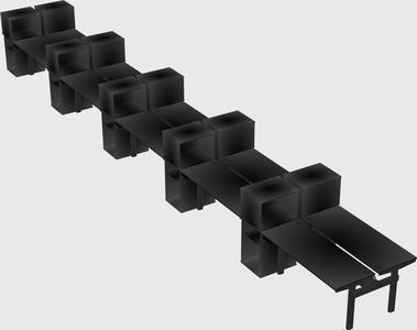 Shared electric desk + cabinet