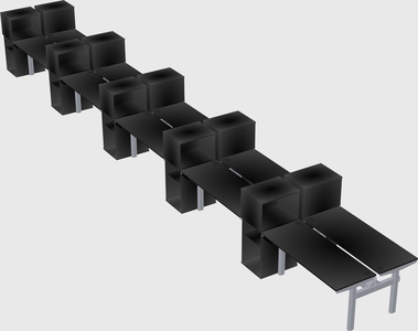Shared electric desk + cabinet
